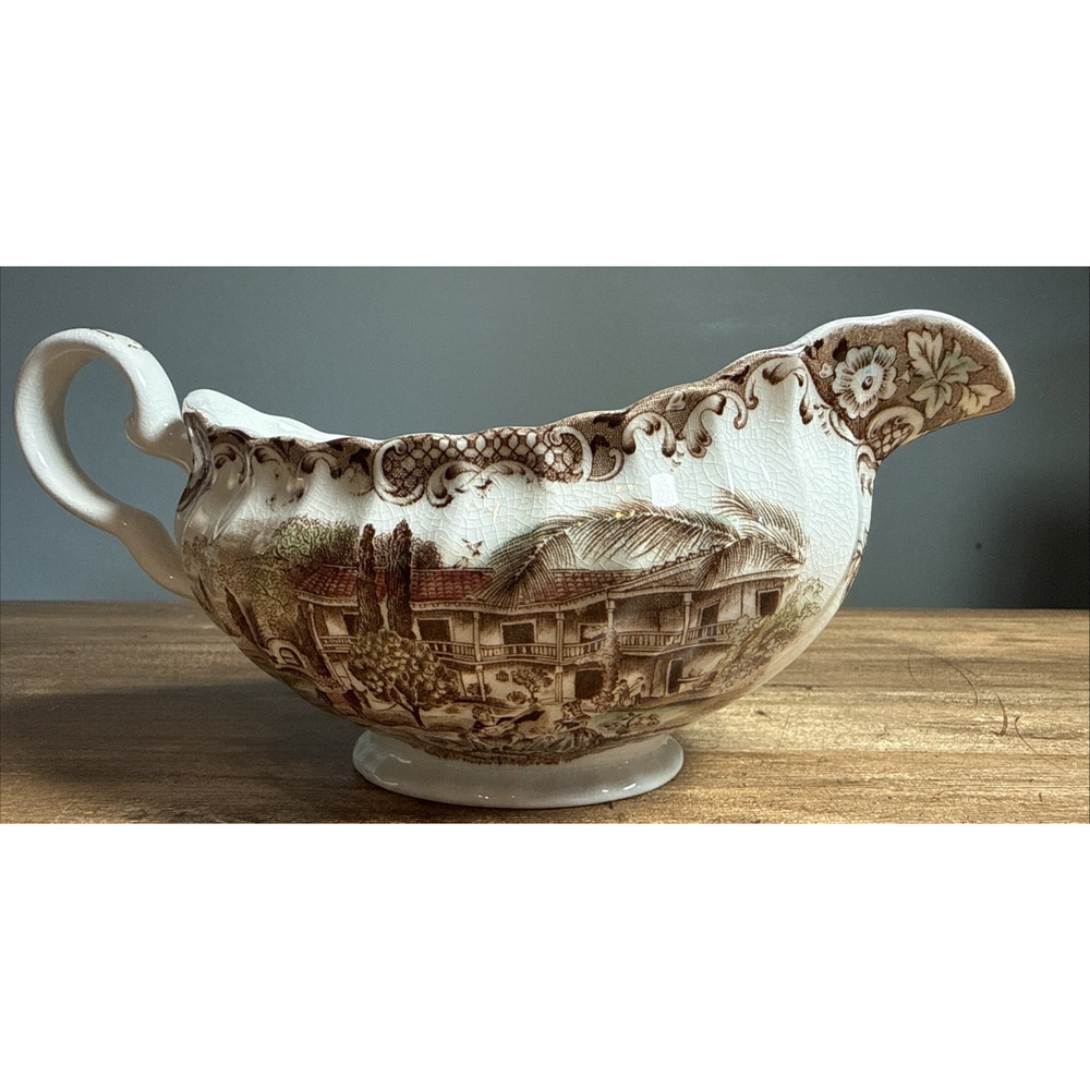 Johnson Brothers Heritage Hall Southern Plantation Gravy Boat Vintage England